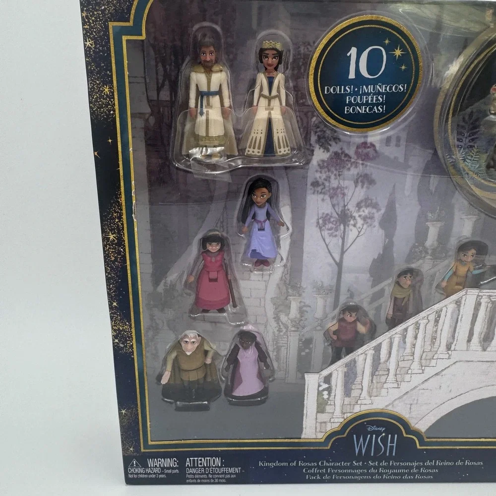 Mattel Disney Wish Kingdom of Rosas Character Set 10 Dolls 5 Friends HTP20
